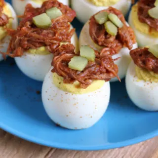 Pulled Pork Deviled Eggs