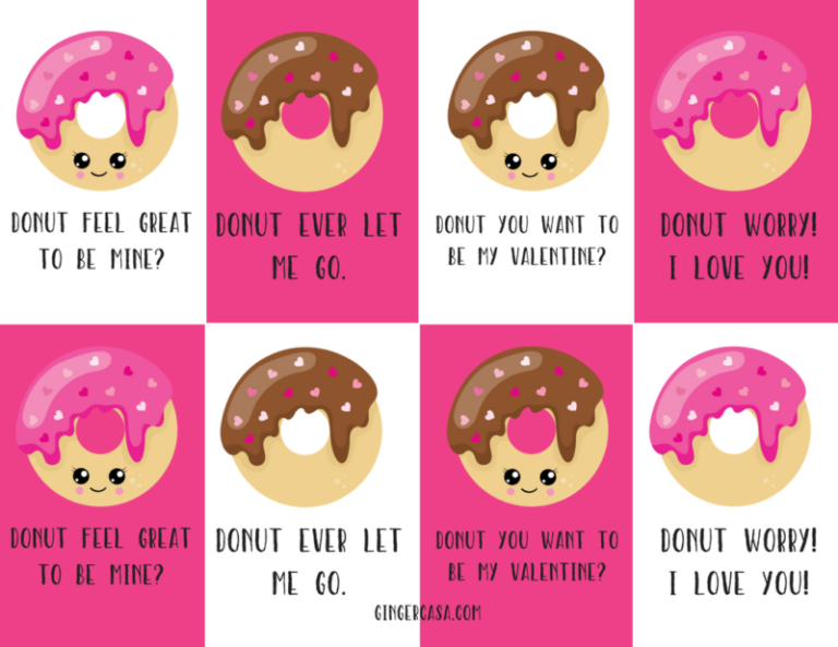 Air Fryer Donuts And Adorable Donut Valentines free Printable 