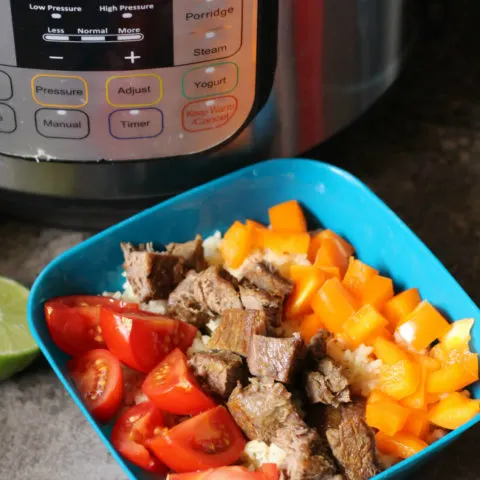 Instant Pot Steak Rice Bowls