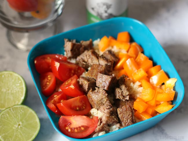 instant pot steak rice bowls