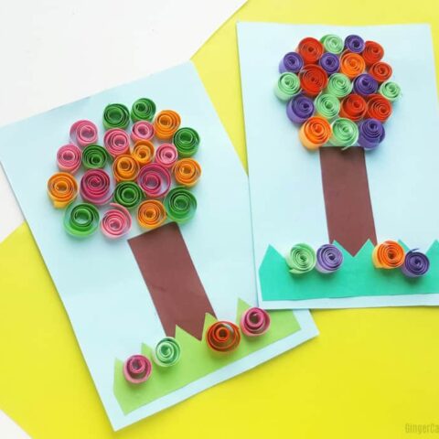 Quilled Tree Craft For Kids