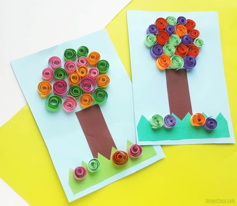 Quilled Tree Craft For Kids