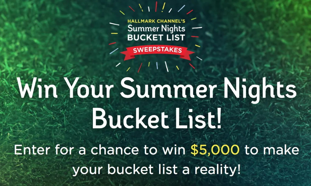 summer of love summer nights bucket list sweepstakes hallmark channel