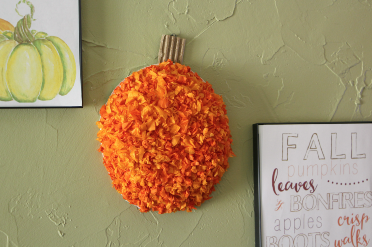 Pumpkin Craft for Kids - Cute Tissue Paper Idea