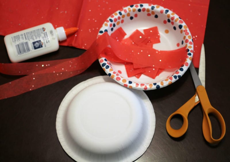 tissue paper apple craft for kids