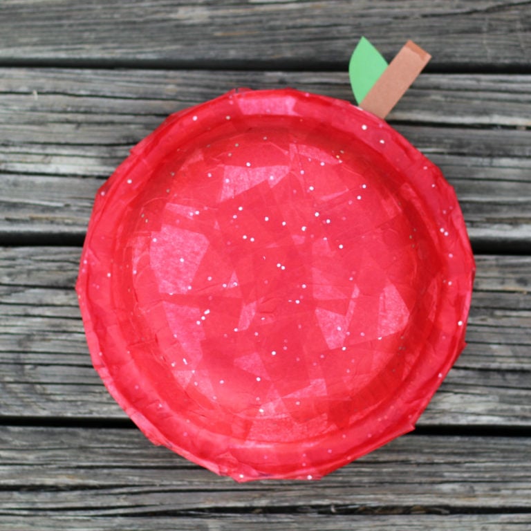 Tissue Paper Apple Craft for Kids - Perfect for Back to School!
