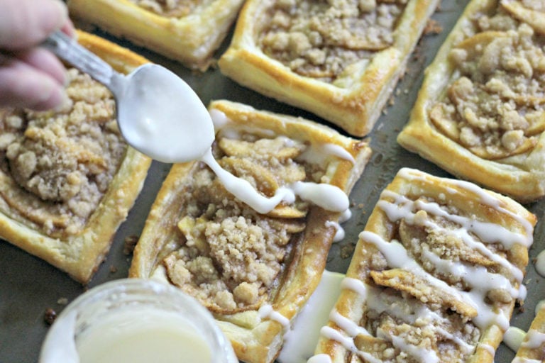 Apple Danish with Crumble Topping - Easy Dessert That Celebrates The Flavors of Fall!