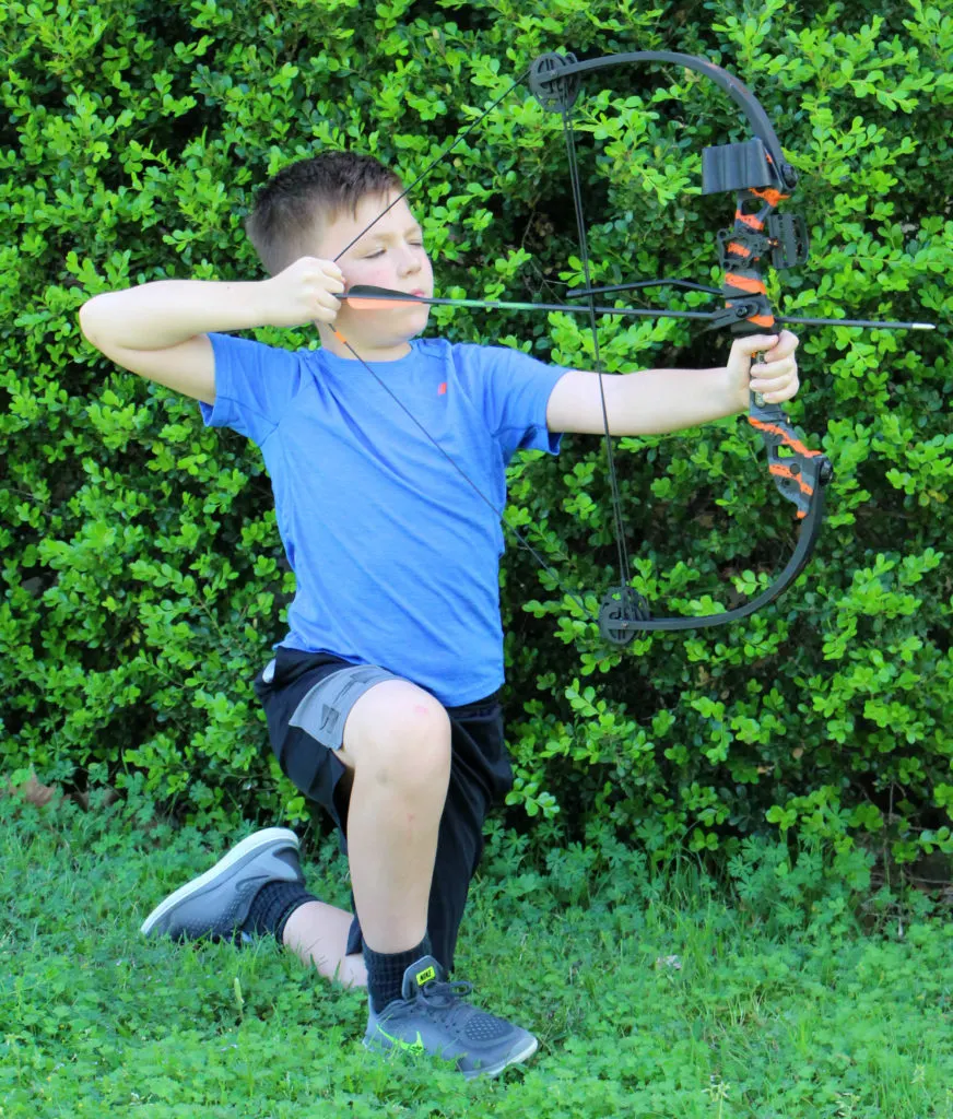 family camping - bow and arrow