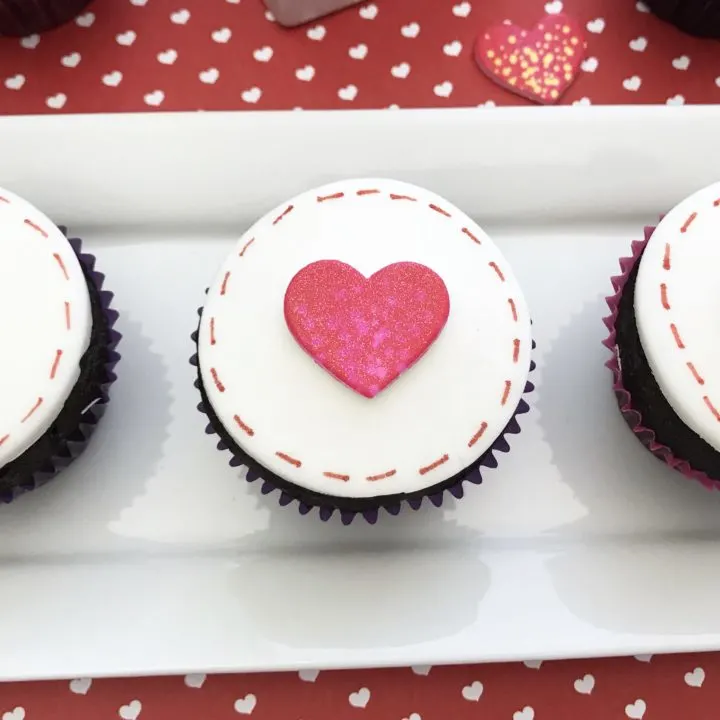 Love Stitch Valentine's Day Cupcakes