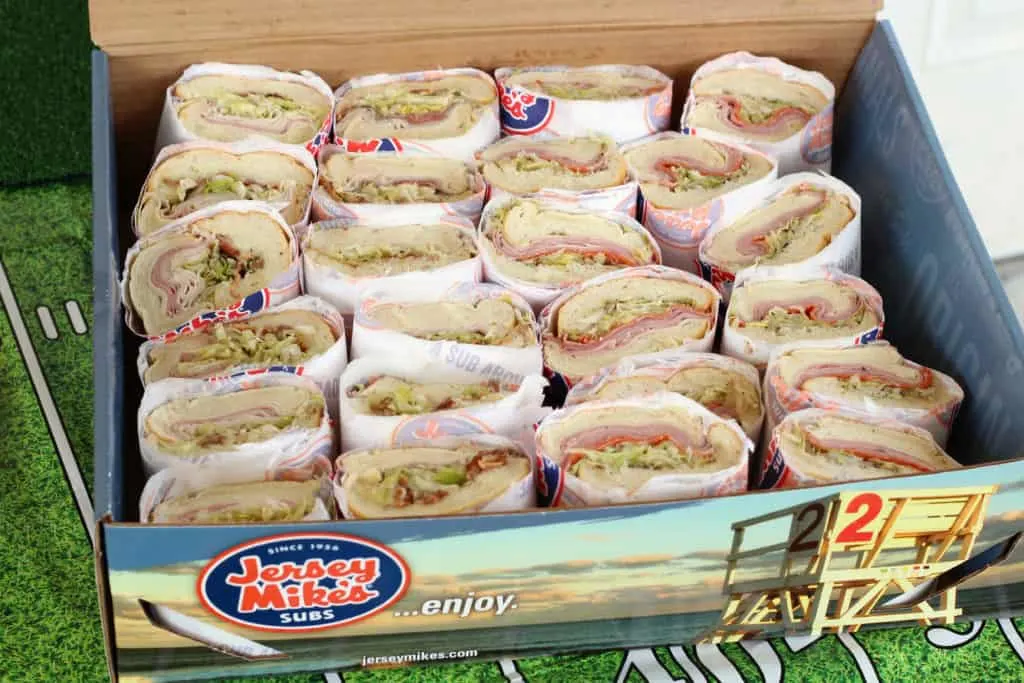 jersey mikes subs catering box big game party food