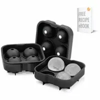 2" Ice Ball Mold by Artic Chill | Makes Eight (8) Ice Spheres | Keeps your Whiskey Chilled Longer Than Ice Cubes | Made from BPA-Free and FDA-Approved Silicone | Free Cocktail Recipe E-Book Included