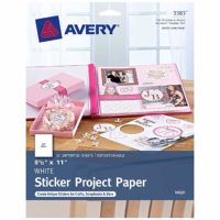 Avery Printable Sticker Paper, Matte White, 8.5 x 11 Inches, Inkjet Printers, 20 Sheets (44383)