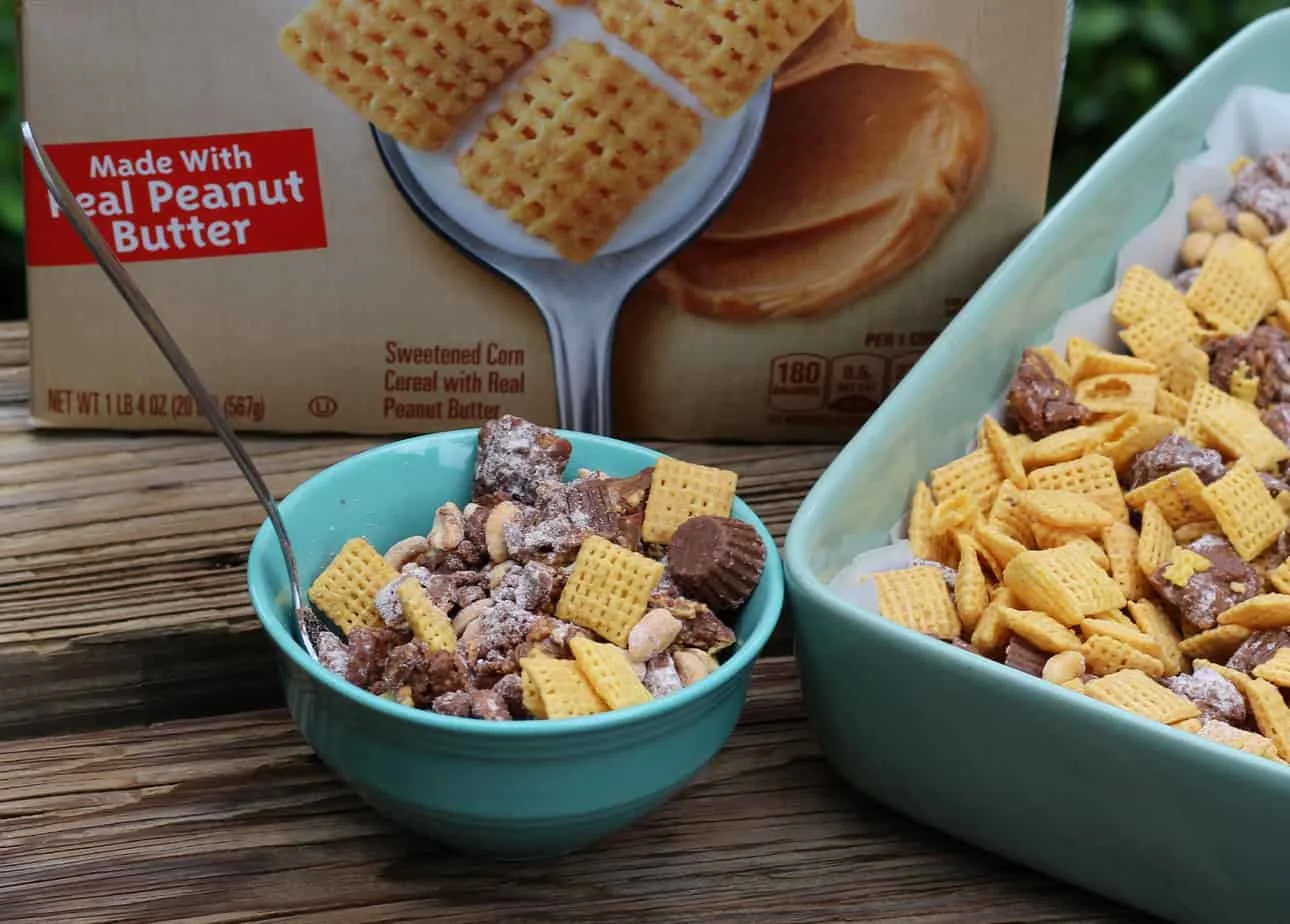 loaded peanut butter chex party mix