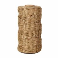 KINGLAKE 300 Feet Natural Jute Twine Best Arts Crafts Gift Twine Christmas Twine Durable Packing String for Gardening Applications