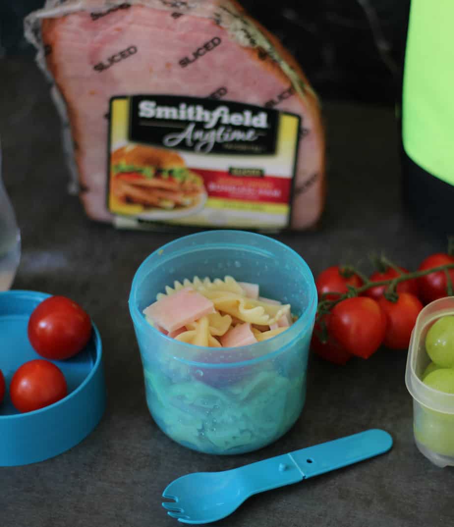 easy ham bowtie pasta