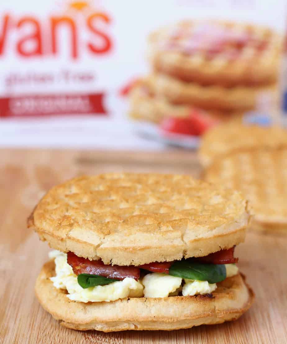 breakfast waffle sandwich