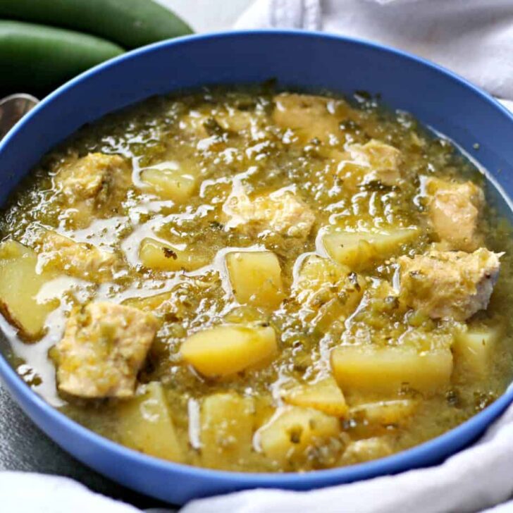 Healthy Crock Pot Chicken Verde with Potatoes