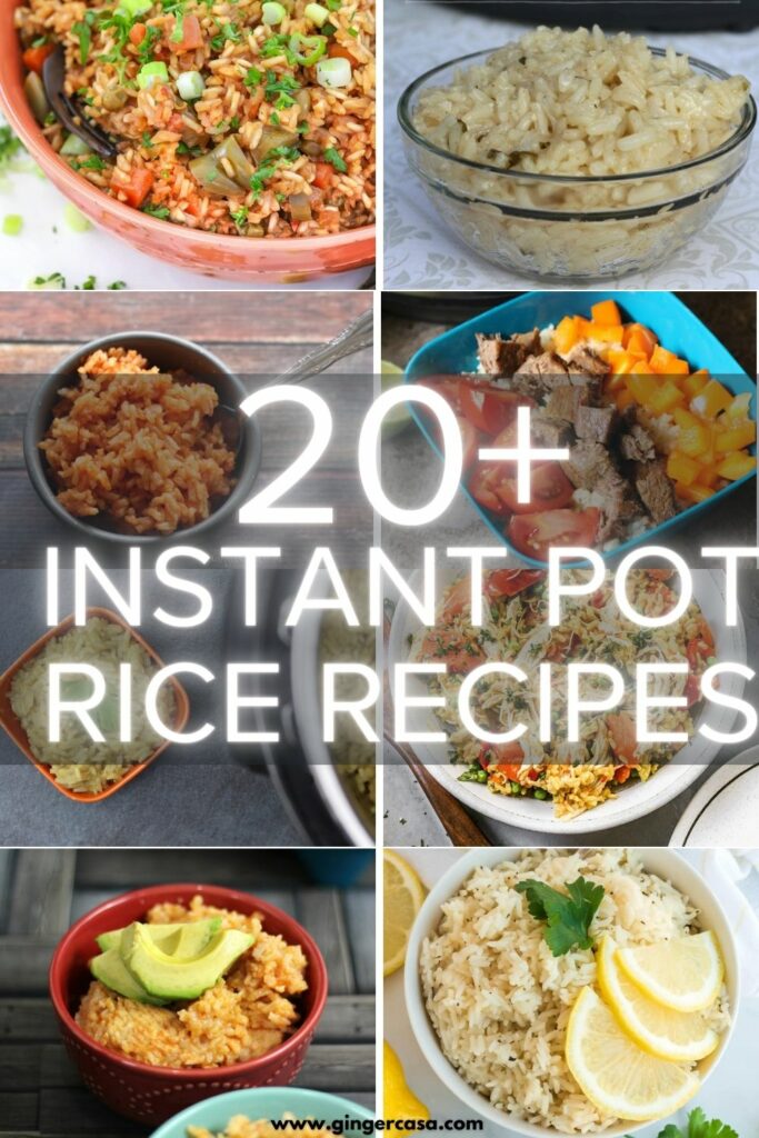 20+ instant pot rice recipes