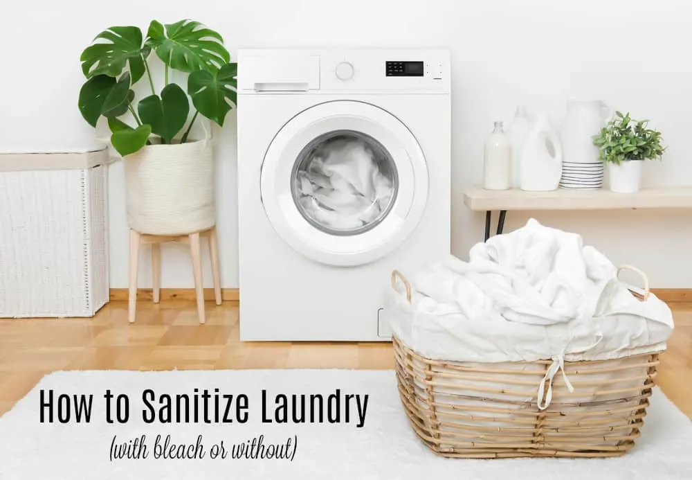 how to sanitize laundry with bleach or without