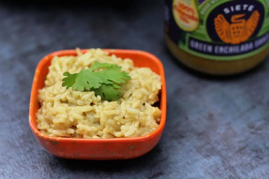 Simple 15 Minute Instant Pot Green Enchilada Rice Ginger Casa