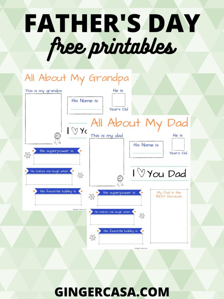 father's day printables