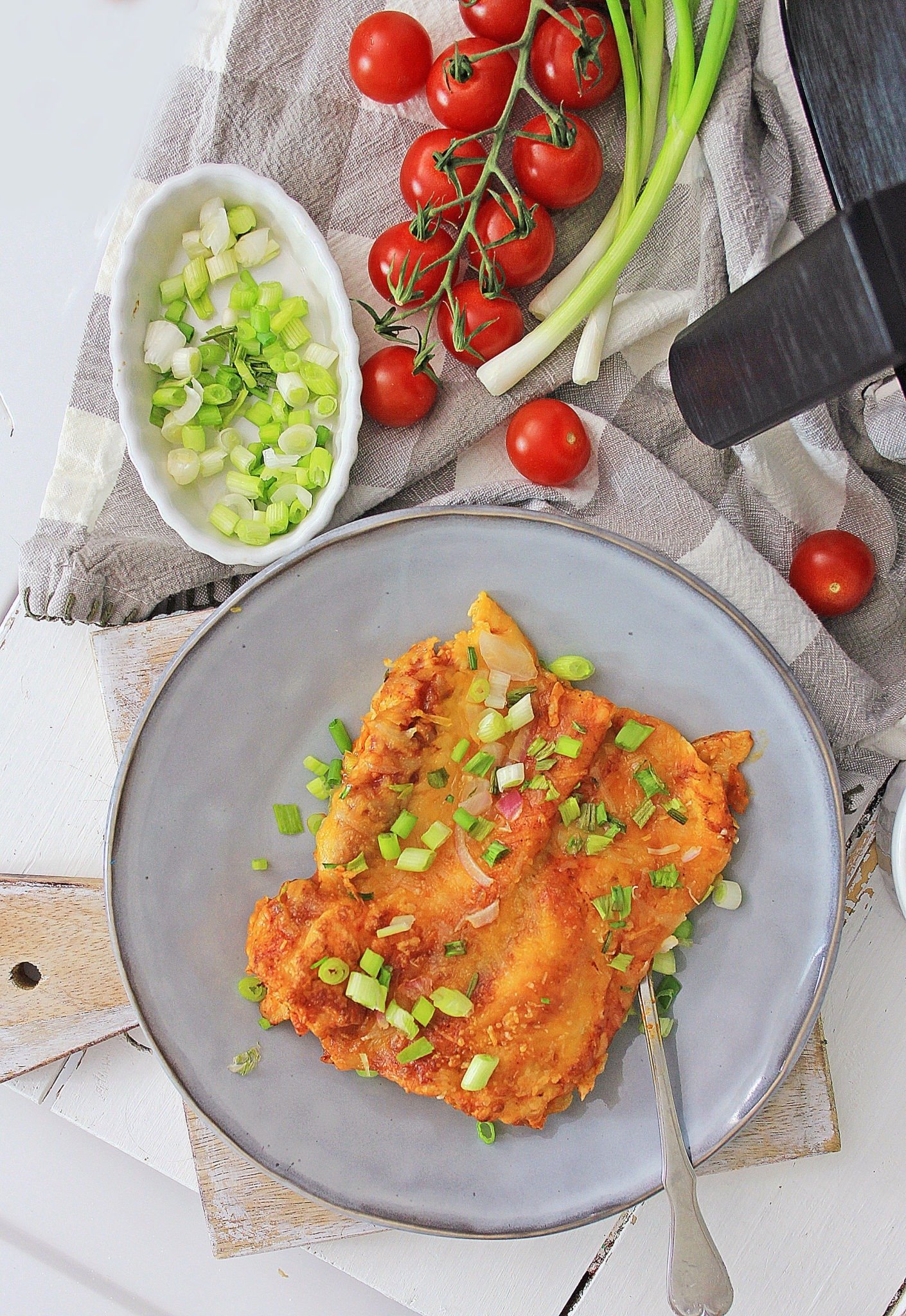 Air Fryer Chicken Enchiladas Quick and Easy Lunch Idea!