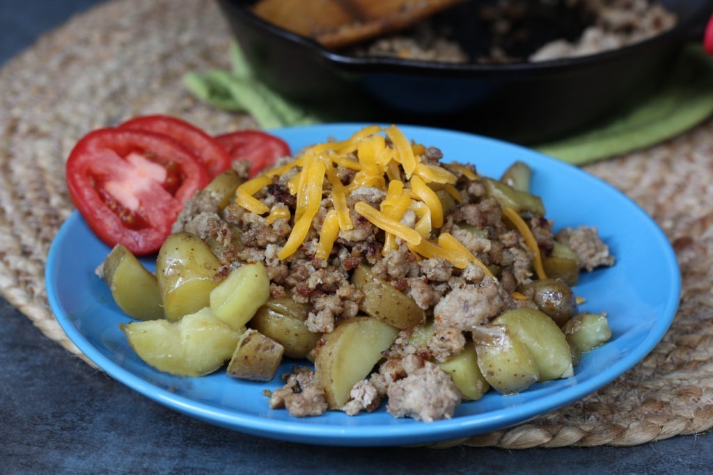 homemade sausage and potatoes