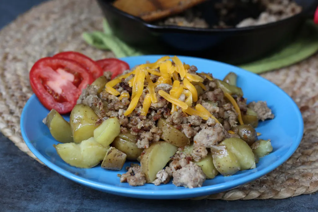 homemade sausage and potatoes