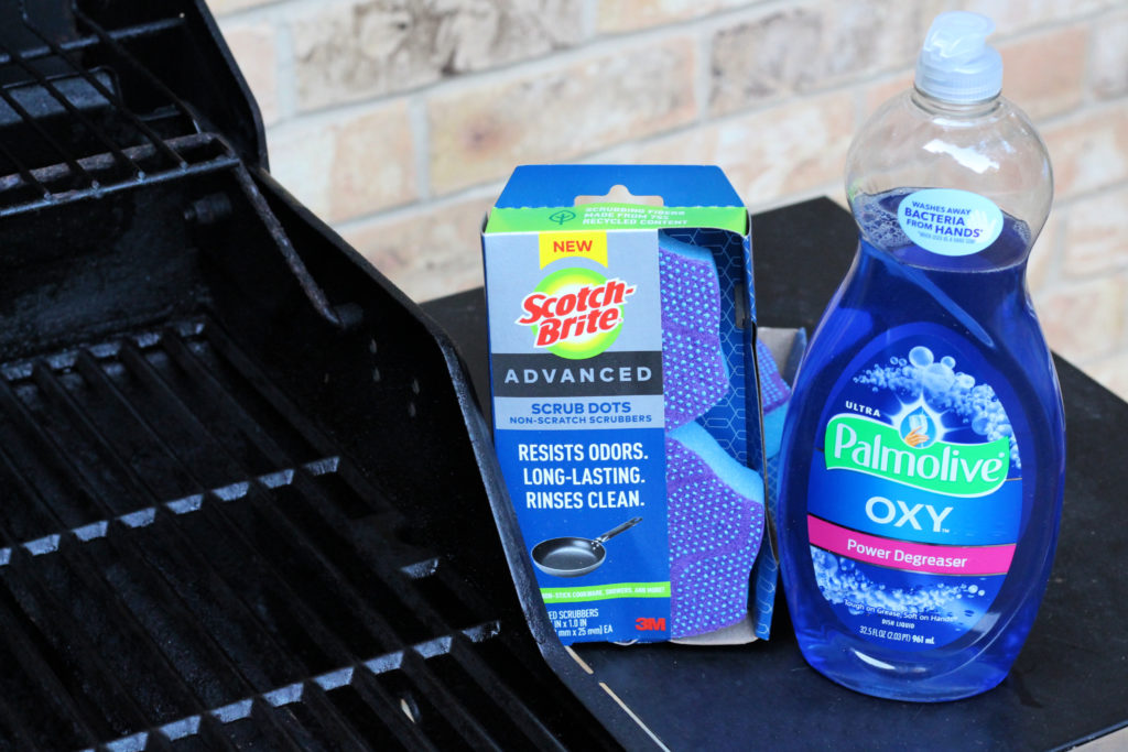how to clean a grill palmolive oxy and scotch brite advanced