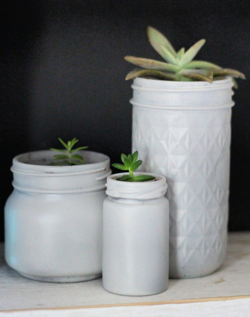 mason jar succulent planters