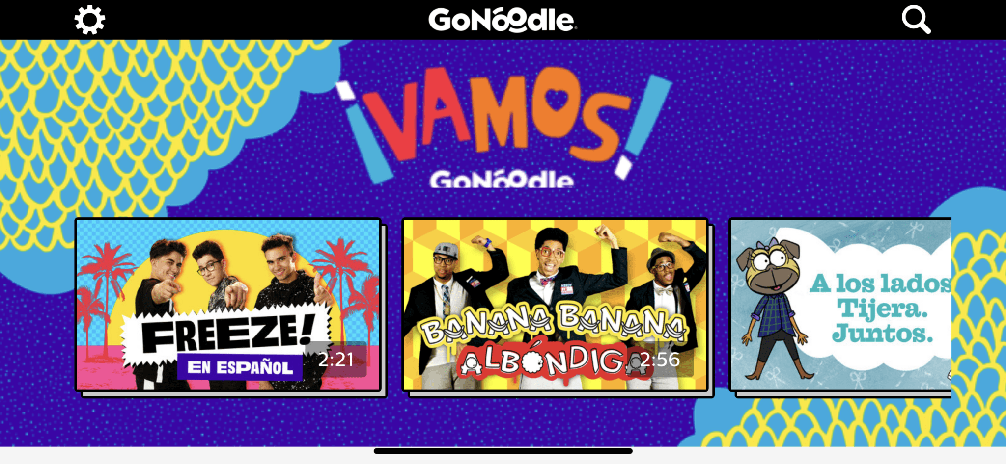 ¡Vamos! GoNoodle A Fun, Bilingual, Interactive Kids App to Get Moving!