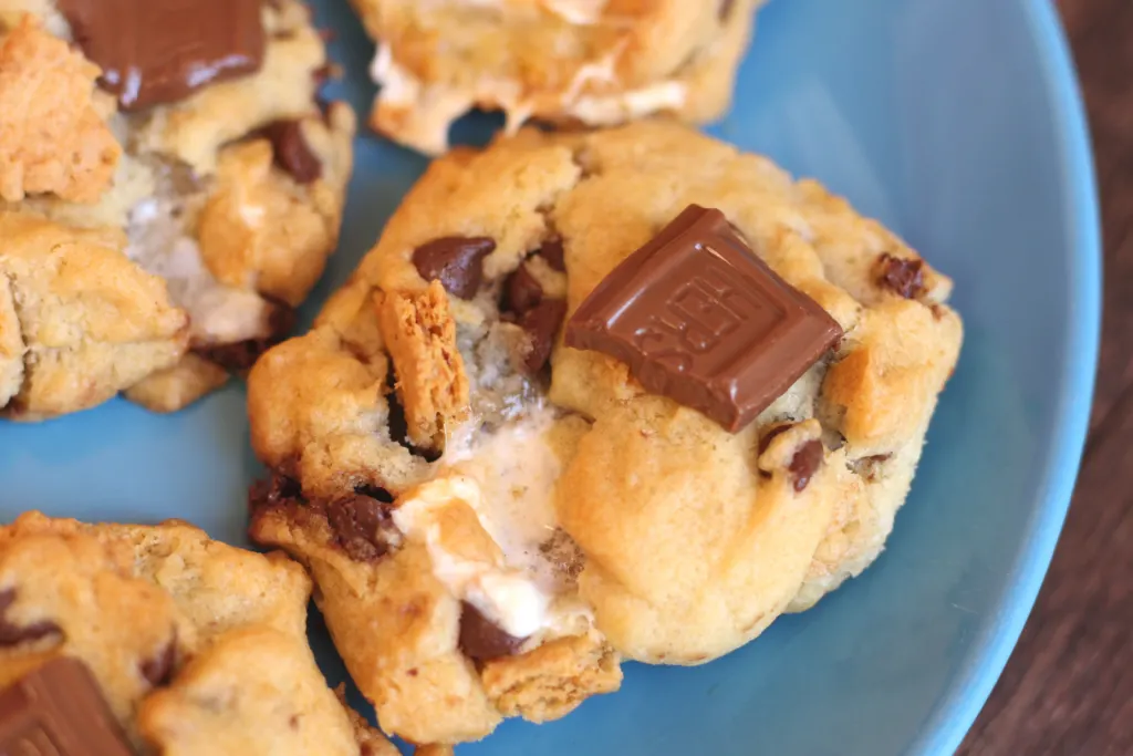 air fryer s'mores cookies