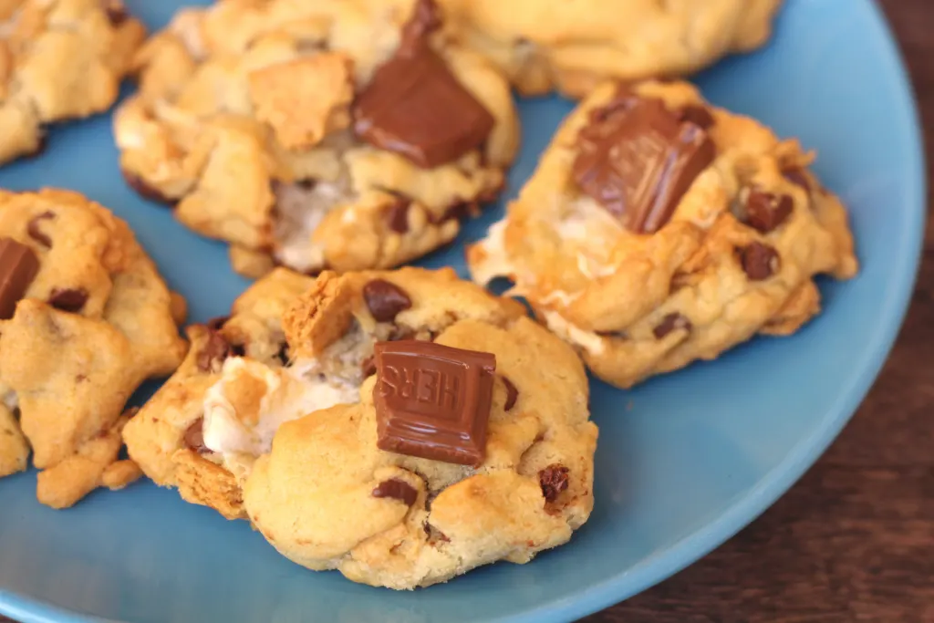 air fryer s'mores cookies