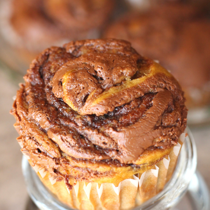 Nutella Banana Muffins with Chocolate Chips