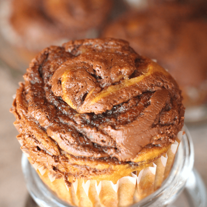 Nutella Banana Muffins with Chocolate Chips
