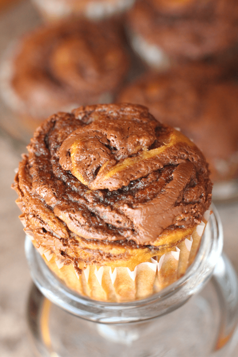 Nutella Banana Muffins with Chocolate Chips