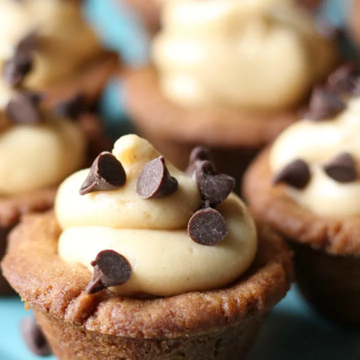 Peanut Butter Chocolate Chip Cheesecake Cookie Cups