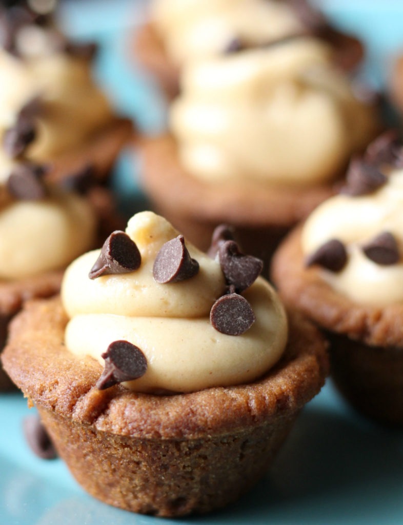 Peanut Butter Chocolate Chip Cheesecake Cookie Cups