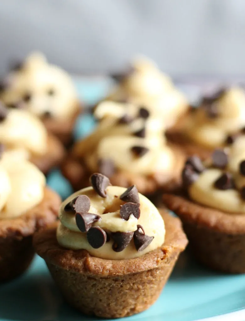 Peanut Butter Chocolate Chip Cheesecake Cookie Cups