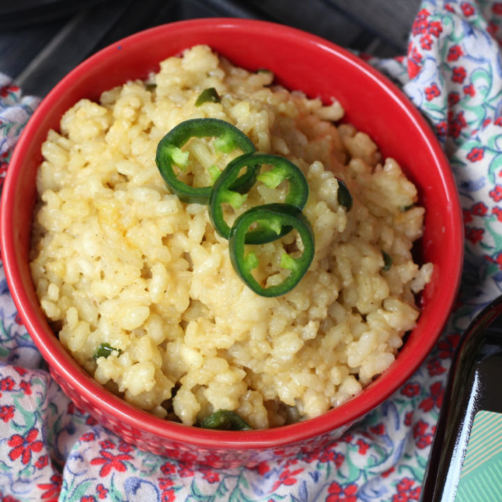 Instant Pot Jalapeño Risotto Recipe {Vegan} - Made with Extra Virgin Olive Oil