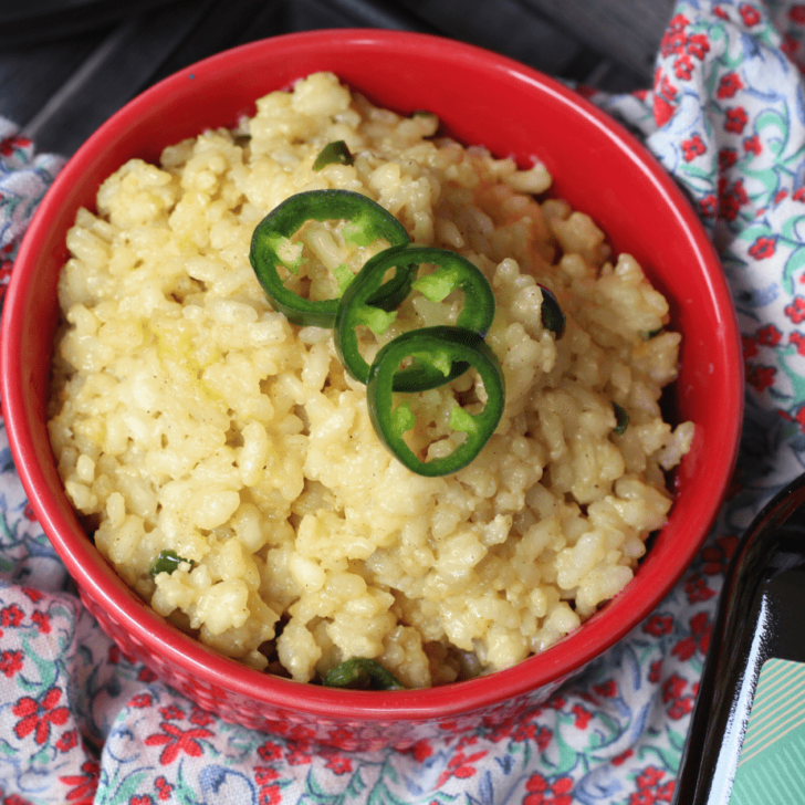 Instant Pot Jalapeño Risotto Recipe {Vegan} – Made with Extra Virgin Olive Oil