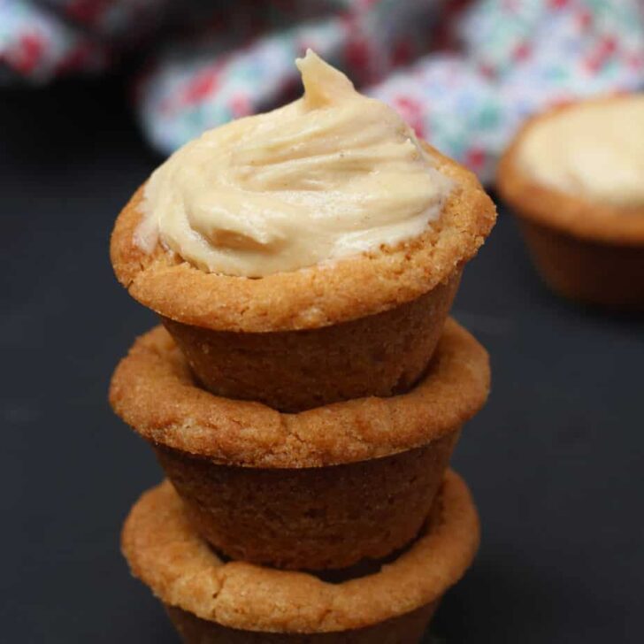 Peanut Butter Cookie Cups with Peanut Butter Icing