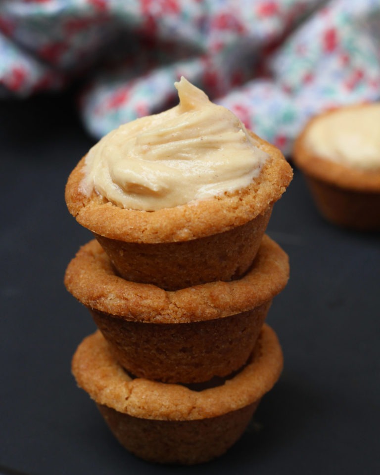 Peanut Butter Cookie Cups with Peanut Butter Icing
