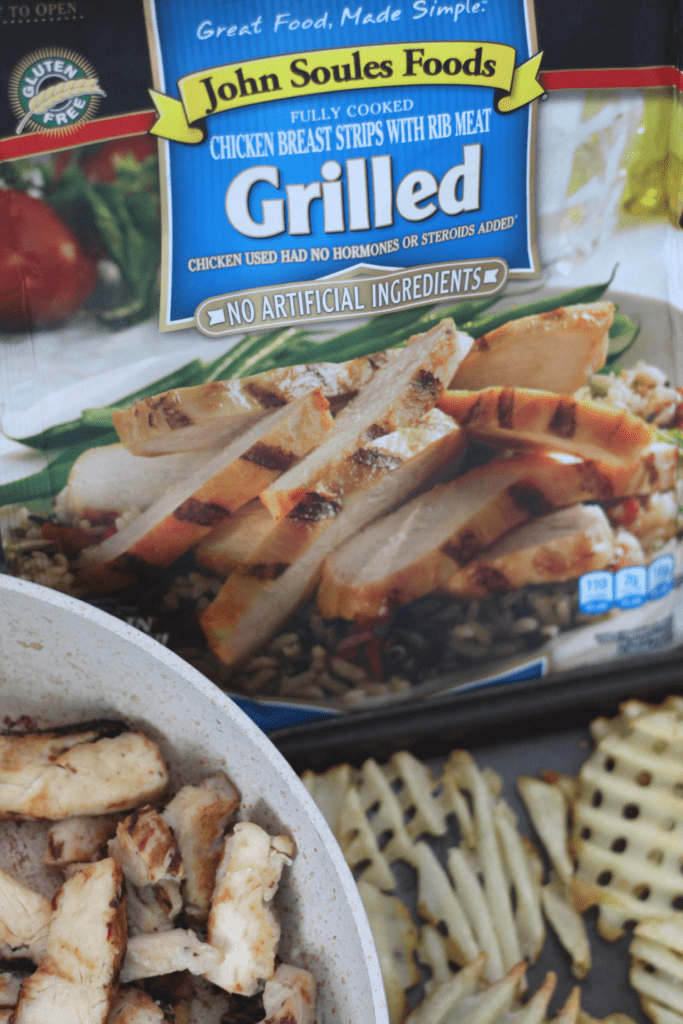 grilled chicken alfredo fries