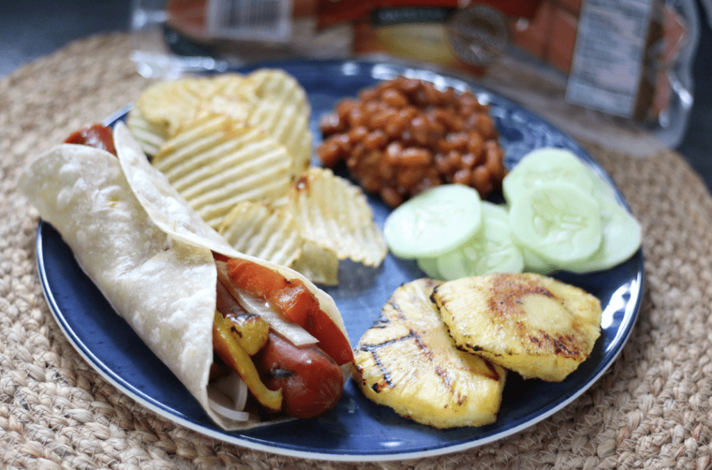 sausage wrap with veggies