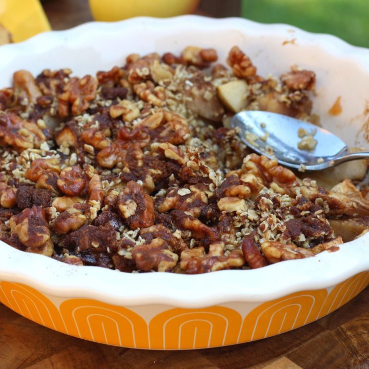 Apple Cinnamon Oatmeal Crumble {Gluten Free}