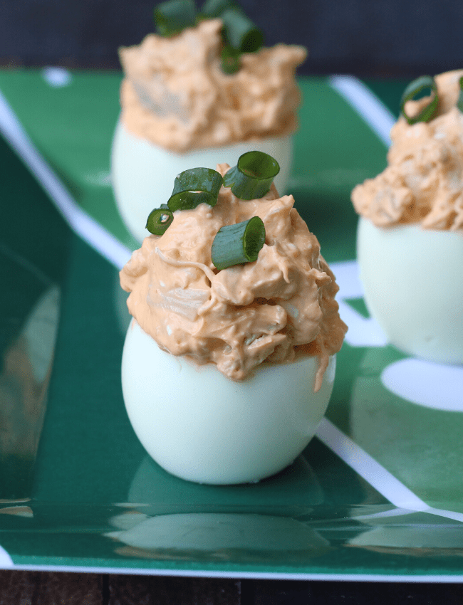 buffalo chicken deviled eggs