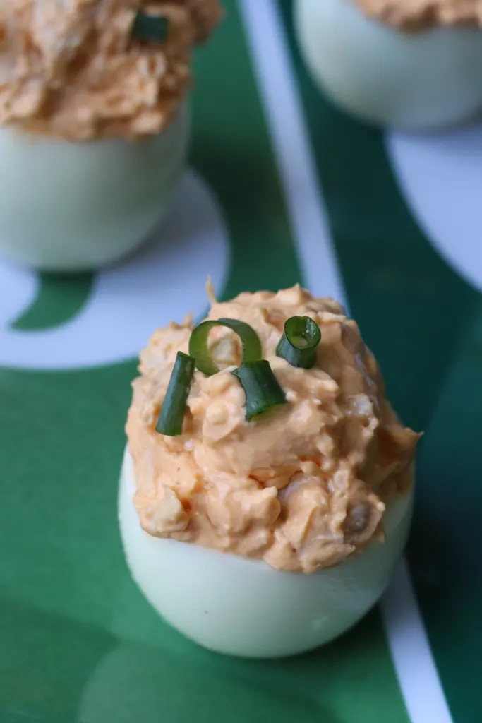 buffalo chicken deviled eggs