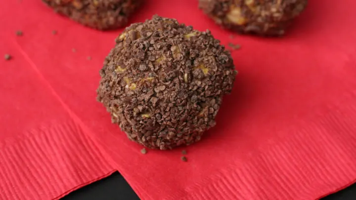 chocolate coated peanut butter balls