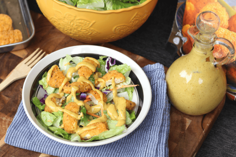 Date Mustard Dressing on an Easy Chicken Salad!